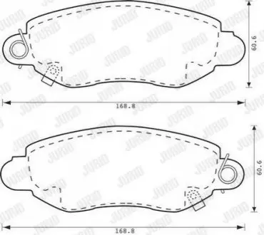 Колодки гальмівні (передні) Ford Transit 00-06 Jurid 573015J Купити в Україні