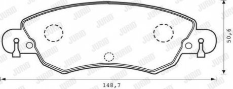Гальмівні колодки, дискове гальмо (набір) Jurid 573026J (фото 1)