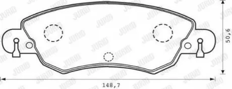 Фото Тормозные колодки, дисковый тормоз.) Jurid (573026J) изображение 1