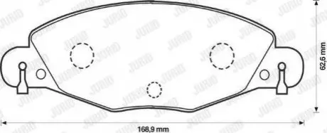 Колодки гальмівні (передні) Citroen С5 01- (+датчики) Jurid 573029JC Купити в Україні