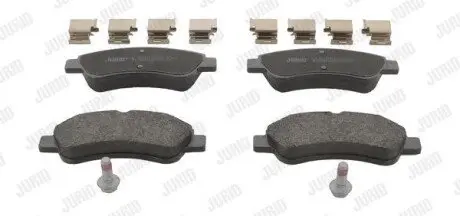 Комплект гальмівних колодок (передніх) Citroen C2/C4 04-/C3 09-/Berlingo/Peugeot 206/307 96-/207 06-/208 12 Jurid 573030J