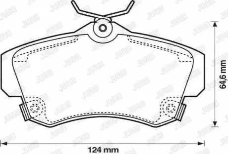 Тормозные колодки, дисковый тормоз.) Jurid 573033J