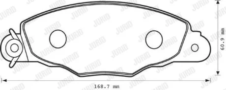 Гальмівні колодки, дискове гальмо (набір) Jurid 573057J