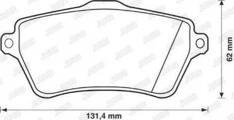Колодки гальмівні (передні) Land Rover Freelander 98-06 Jurid 573102J Купити в Україні
