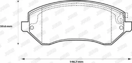 Колодки гальмівні (передні) Chrysler Voyager/Jeep Cherokee/Dodge Caravan 00-08 Jurid 573118J Купити в Україні