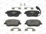Фото Колодки гальмівні (передні) Seat Ibiza/VW Polo 01-09/Skoda Fabia 99-14/Roomster 06-15 (+датчик) Jurid (573127J) зображення 1