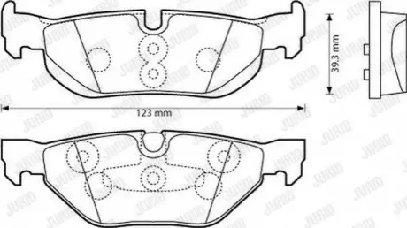 Колодки гальмівні (задні) BMW 1 (E81-82/E87-88)/3 (E90-93) 04-13/X1 (E84) 09-15 Jurid 573139J Купити в Україні