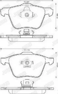 Колодки гальмівні (передні) Volvo XC90 02-14 Jurid 573143J