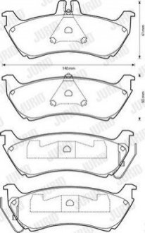 Тормозные колодки, дисковый тормоз.) - (1634200520, 1634201420) Jurid 573148J (фото 1)