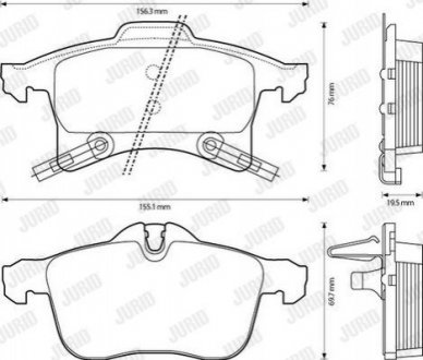 Тормозные колодки, дисковый тормоз.) Jurid 573153J