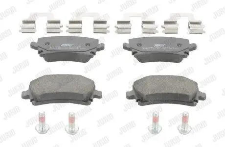 Комплект гальмівних колодок (задніх) Audi A3/A4/A6/TT/Skoda Octavia/SuperB/VW Caddy/Golf/Passat B6/Touran 03 Jurid 573158J Купити в Україні