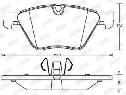Колодки гальмівні (передні) BMW 1 (E81/E82)/3 (E90-E93)/X1 (E84)/Z4 (E89) 04-16 Jurid 573187J Купити в Україні