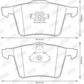 Колодки гальмівні (передні) Ford Focus/Mazda 3 05-14/Opel Vectra C 05-08/Volvo C30/S40/V40/V50 03 Jurid 573199J