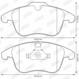 Тормозные колодки, дисковый тормоз.) Jurid 573201J