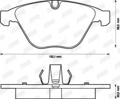 Колодки гальмівні (передні) BMW 3 (E90/E91/E92/E93) 04-13/X1 (E84) 09-15/Z4 (E89) 09-16 Jurid 573210J Купити в Україні