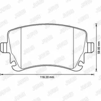 Колодки гальмівні (задні) VW T5 03- (Lucas) (з датчиком) Jurid 573220J Купити в Україні