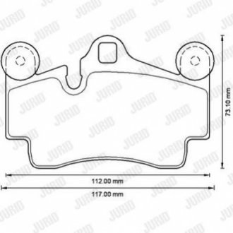 Тормозные колодки, дисковый тормоз.) - (7L0698451, 7L0698451A, 7L0698451B) Jurid 573227J