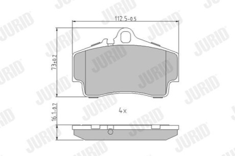 Гальмівні колодки задні PORSCHE 911 (996), CAYMAN, BOXSTER Jurid 573229J (фото 1)