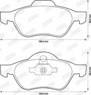 Колодки гальмівні (передні) Renault Megane III/Laguna III 1.5dCi/2.0dCi 07 Jurid 573243J Купити в Україні