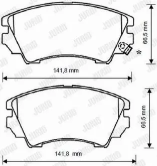 Колодки гальмівні (передні) Opel Astra J 12-/Insignia 08 Jurid 573270J Купити в Україні