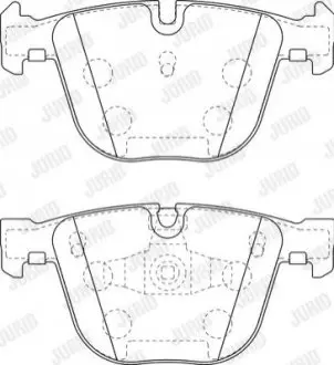 Колодки гальмівні (задні) BMW 5 (F07)/7 (F01-F04) 08-15 N54/N55/N57/N63/N74 Jurid 573271J