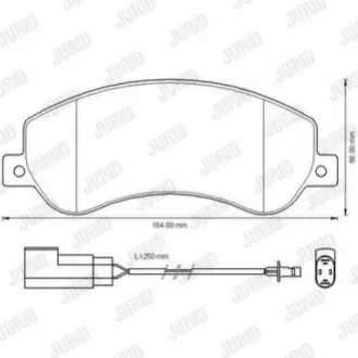 Колодки гальмівні (передні) Ford Transit 06-14/VW Amarok 10- (з датчиками) Jurid 573275J Купити в Україні