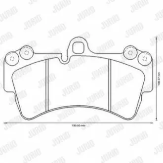 Колодки тормозные (передні) Audi Q7 06-15/Porsche Cayenne/VW Touareg 02-10 Jurid 573282J Купити в Україні