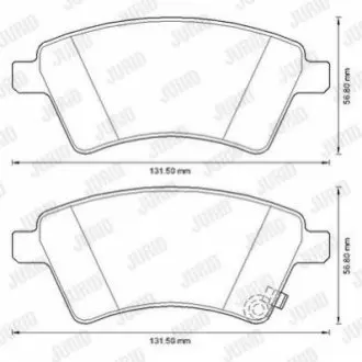 Колодки гальмівні (передні) Fiat Sedici/Suzuki SX4 06 Jurid 573288J Купити в Україні