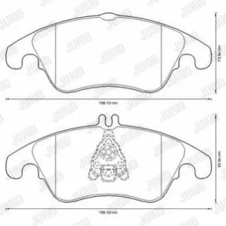 Колодки тормозные (передні) MB C-class (W204/C205) 07-/E-class (W212/C207) 09-16/SLK (R172)/CLS 11 Jurid 573291J Купити в Україні