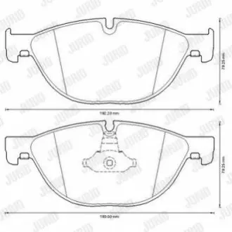 Колодки гальмівні (передні) BMW 5 (F07/F10/F11) 09-17/6 (F06/F13) 11-18/7 (F01/F02/F03/F04) 08-15 N20/N47/N52/N53/N55/N57/N63 Jurid 573292J