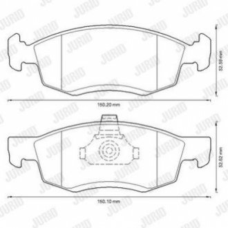 Тормозные колодки, дисковый тормоз.) Jurid 573295J (фото 1)