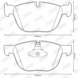 Колодки гальмівні (передні) BMW X4 (F26) 14-18/X5 (E70/F15/F85) 06-18/X6 (E71/E72/F16/F86) 08-19 Jurid 573300J Купити в Україні