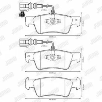 Колодки гальмівні (задні) VW Touareg 02-10 (+датчики) замінено на 0 986 494 309 Jurid 573301J Купити в Україні