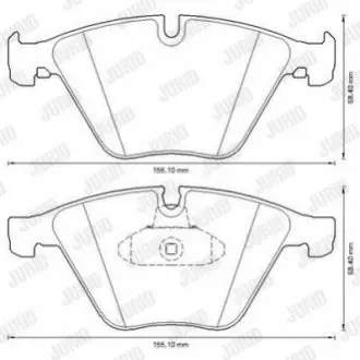 Колодки гальмівні (передні) BMW 5 (F10,F11)/6 (F06,F12,F13) 09 Jurid 573305J Купити в Україні