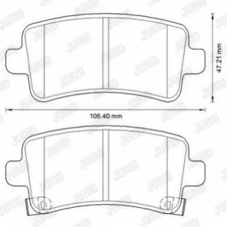Колодки гальмівні (задні) Opel Insignia 08-17/Chevrolet Malibu/Saab 9-5 10 Jurid 573313J Купити в Україні