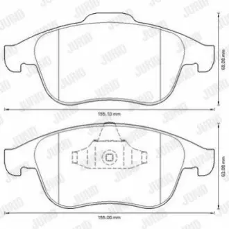 Колодки гальмівні (передні) Renault Megane III/Laguna III 1.5dCi/2.0dCi 07 Jurid 573316JC