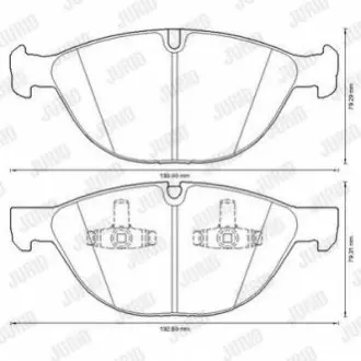 Колодки гальмівні (передні) BMW X5 (E70/F15/F85) 06-/X6 (E71/E72/F16/F86) 08 Jurid 573317J Купити в Україні