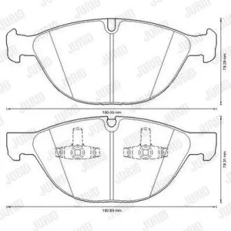 Колодки гальмівні (передні) BMW X5 (E70/F15/F85) 06-/X6 (E71/E72/F16/F86) 08 Jurid 573317JC Купити в Україні
