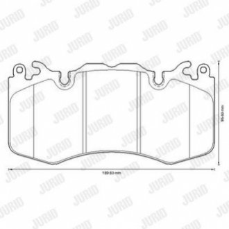 LAND ROVER Колодки гальмівні передн.Range Rover 5.0 Jurid 573343J