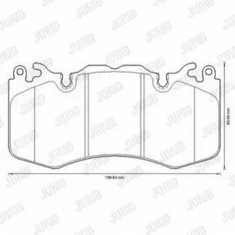 Колодки гальмівні (передні) Land Rover Range Rover III/IV 02-/Range Rover Sport 05-/Discovery V 16 Jurid 573343J Купити в Україні