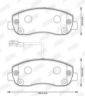 Колодки гальмівні (передні) Renault Master III/Opel Movano B/Nissan NV400 10- (+датчик) Jurid 573357J Купити в Україні