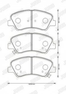 Колодки тормозные дисковые Jurid 573368J