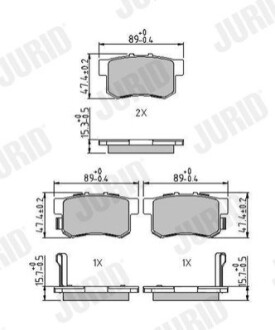 Дисковые тормозные колодки Jurid 573375J