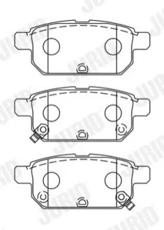 Колодки гальмівні (задні) Suzuki Vitara III 15-/SX4 13-/Swift 10 Jurid 573384J