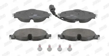 Колодки гальмівні (передні) Audi A3/Q2/Q3/Seat/Skoda Octavia/Kodiaq/VW Golf/Passat B8 12-(+датчик) Jurid 573390J Купити в Україні