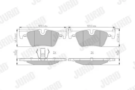Колодки гальмівні (задні) BMW 3 (F30/F31/F34)/4 (F36) 11- (Teves) B47/B48//N13/N20/N47 Jurid 573401J Купити в Україні