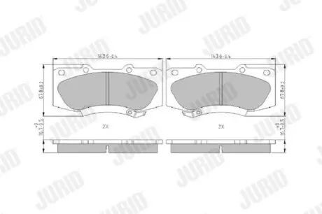 Колодки гальмівні (передні) Toyota Hilux 2.5-4.0 d-4d 04 Jurid 573435J Купити в Україні