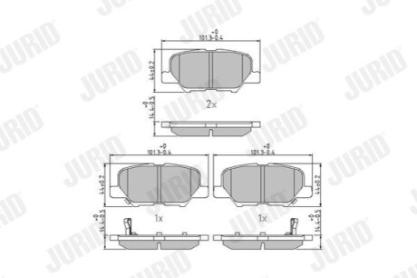 Колодки тормозные дисковые Jurid 573442J