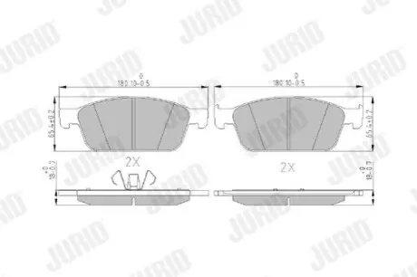 Колодки гальмівні (передні) Ford Focus III/Kuga II/Connect 13- (Ate) Jurid 573460J Купити в Україні