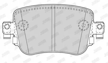 Колодки гальмівні (задні) Audi Q3/Skoda Octavia/Seat Leon/VW Golf/Sharan 12-/Passat B8/Caddy IV 14 Jurid 573603J Купити в Україні